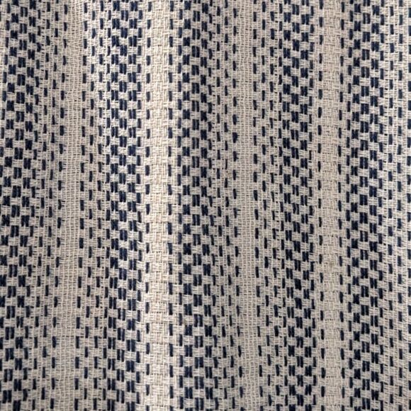 Tory Burch Boho Oversized Blaire Poncho M/L - w/ Tassles, New Ivory / Navy Sea - Picture 11 of 12